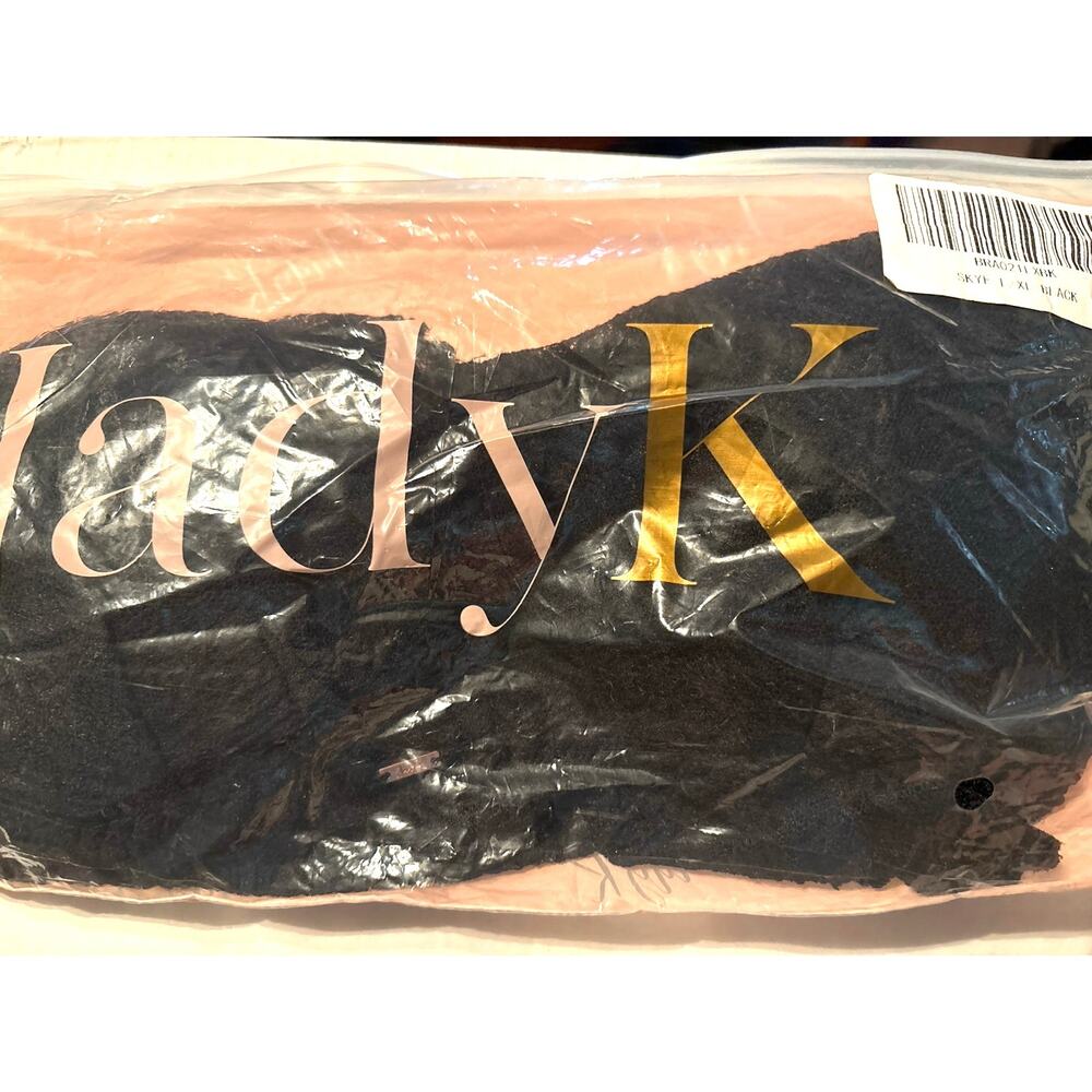 JadyK NWT Black Floral Lace Bralette Crop Top XL Adjustable Straps